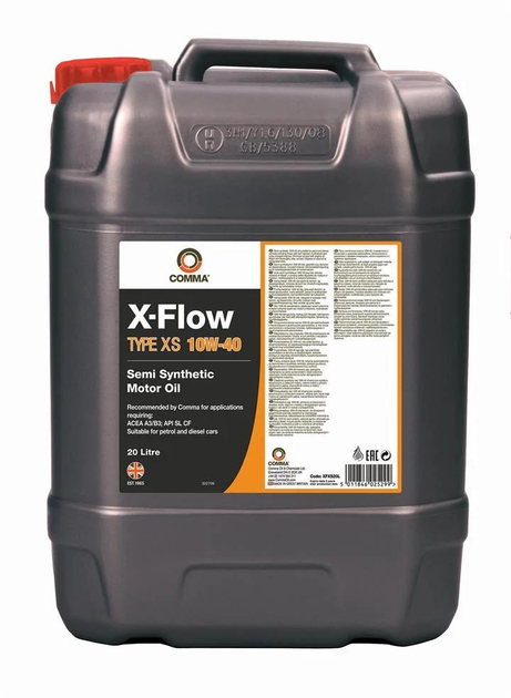 Моторне мастило COMMA X-FLOW TYPE XS 10W-40 напівсинтетичне 20 л (XFXS20L)