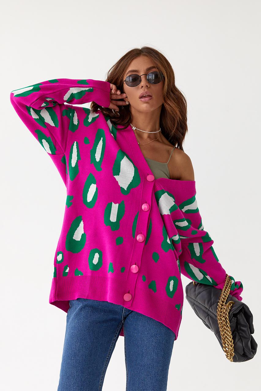 Кардиган женский S Фуксия (9528133) - фото 5 Кардиган женский S Фуксия (9528133) - фото 5