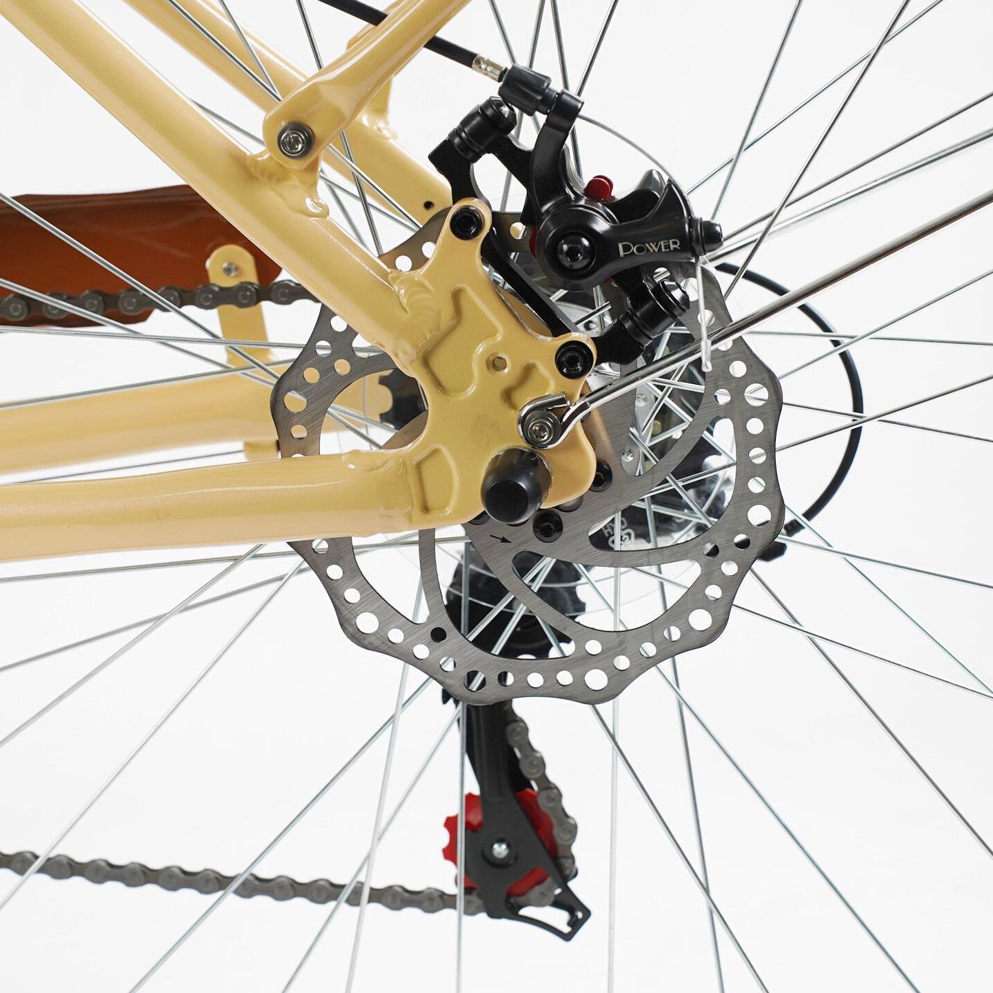 Велосипед міський 28 дюймів Corso Sonata з кошиком та багажником рама 18" Бежевий - фото 7 Велосипед міський 28 дюймів Corso Sonata з кошиком та багажником рама 18" Бежевий - фото 7