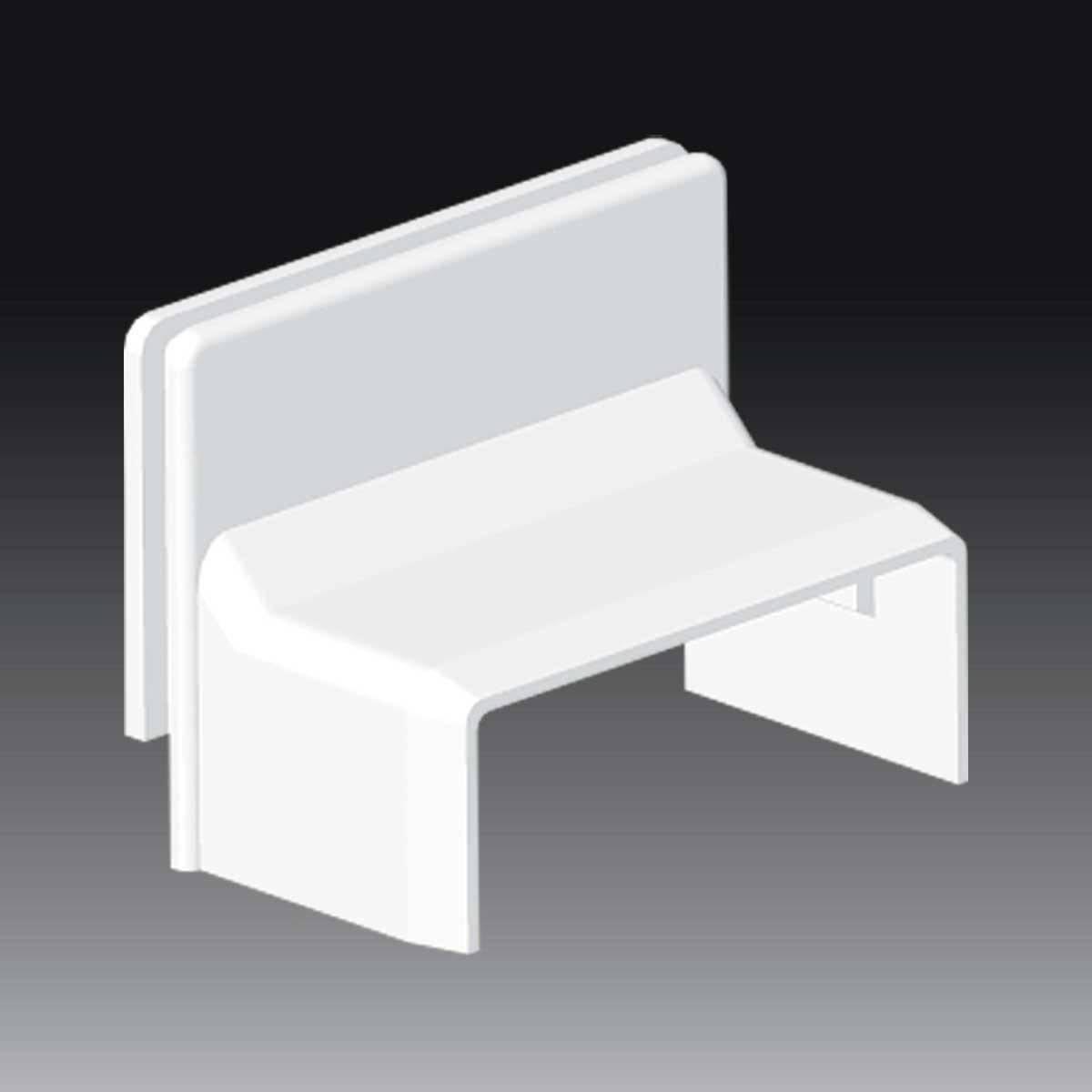 Переходник усиленный KOPOS на коробку LK 40x15 мм ПВХ Белый (8717_HB)