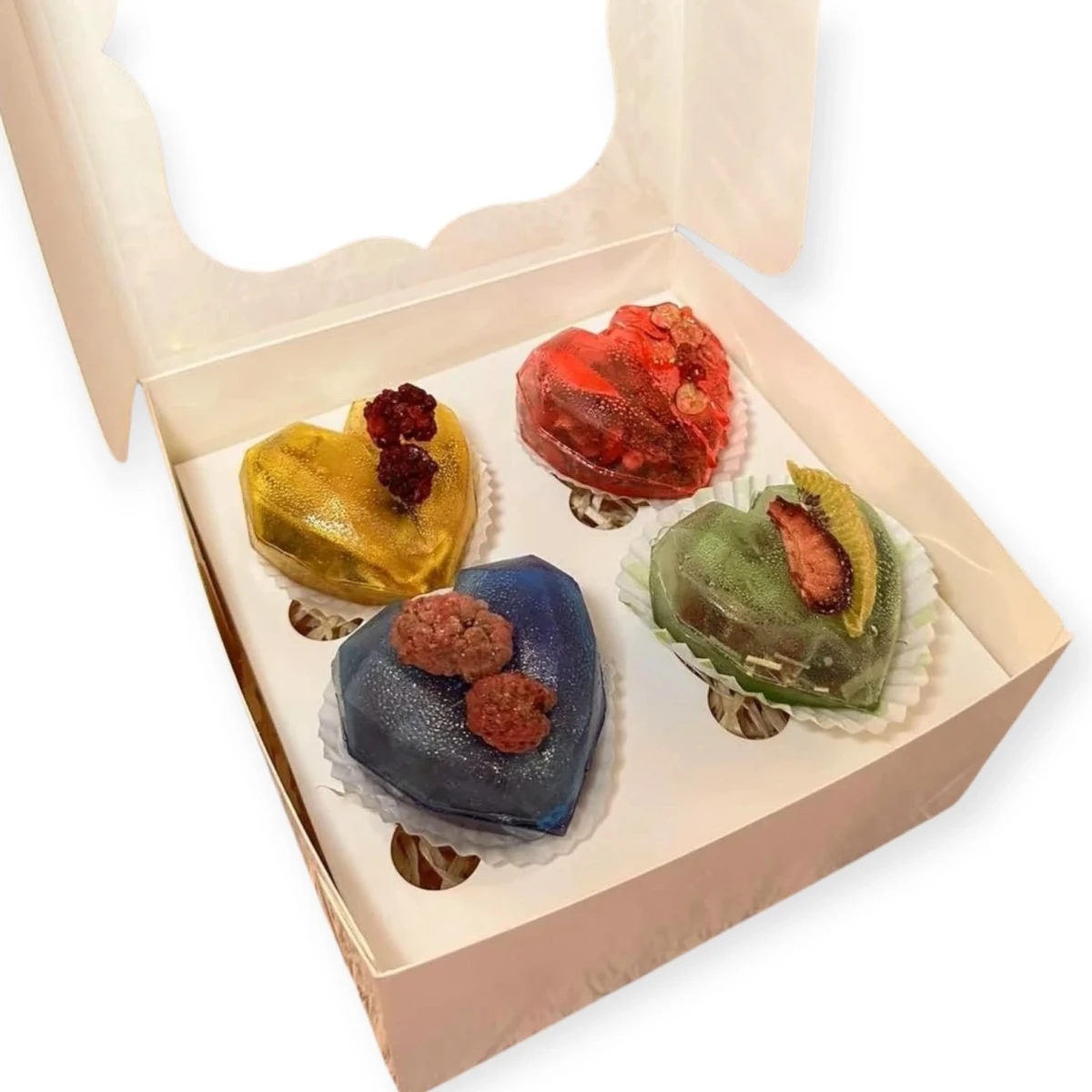 Набор подарочный с чайными бомбочками сердцами 4 шт. (29075251)