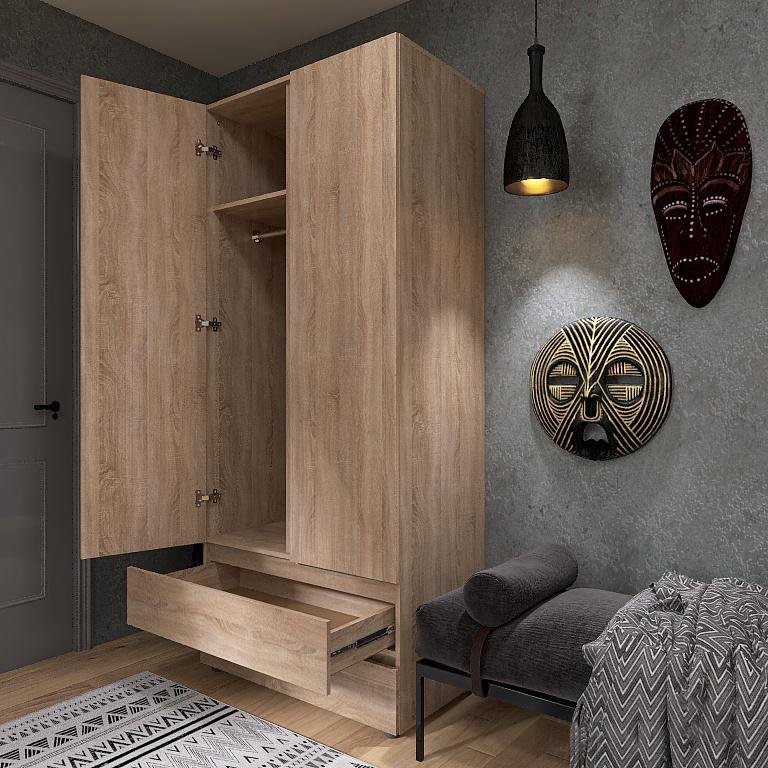 Шафа Everest Лайт ШЛ-2 900х500х2080 мм Сонома (11150) - фото 6 Шафа Everest Лайт ШЛ-2 900х500х2080 мм Сонома (11150) - фото 6