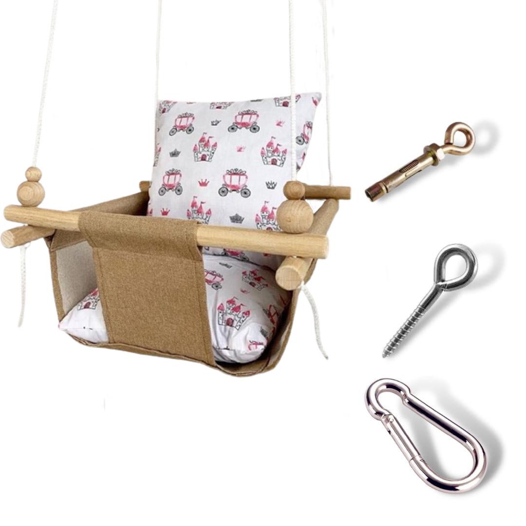 Детская качеля Infancy Кареты Карамельный (9891527) Детская качеля Infancy Кареты Карамельный (9891527)