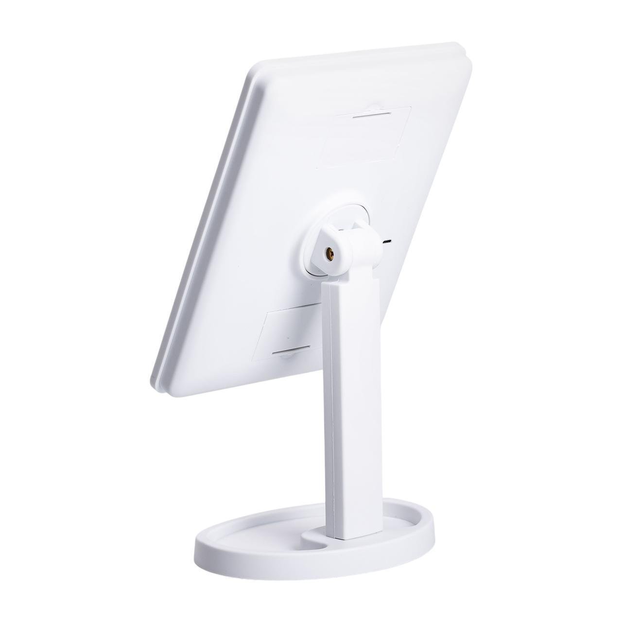 Зеркало настольное с подсветкой HP-10-4AW 22 LED 21х16 см USB Белый (A-033792) - фото 2 Зеркало настольное с подсветкой HP-10-4AW 22 LED 21х16 см USB Белый (A-033792) - фото 2