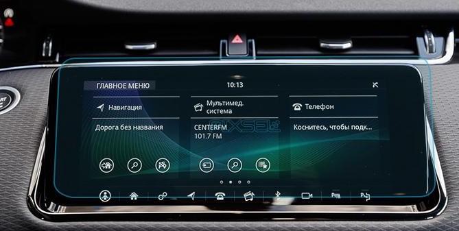 Стекло защитное Pixsel гибридный глянец на монитор Land Rover Range Rover EVOQUE 11,7“ 2019-2023