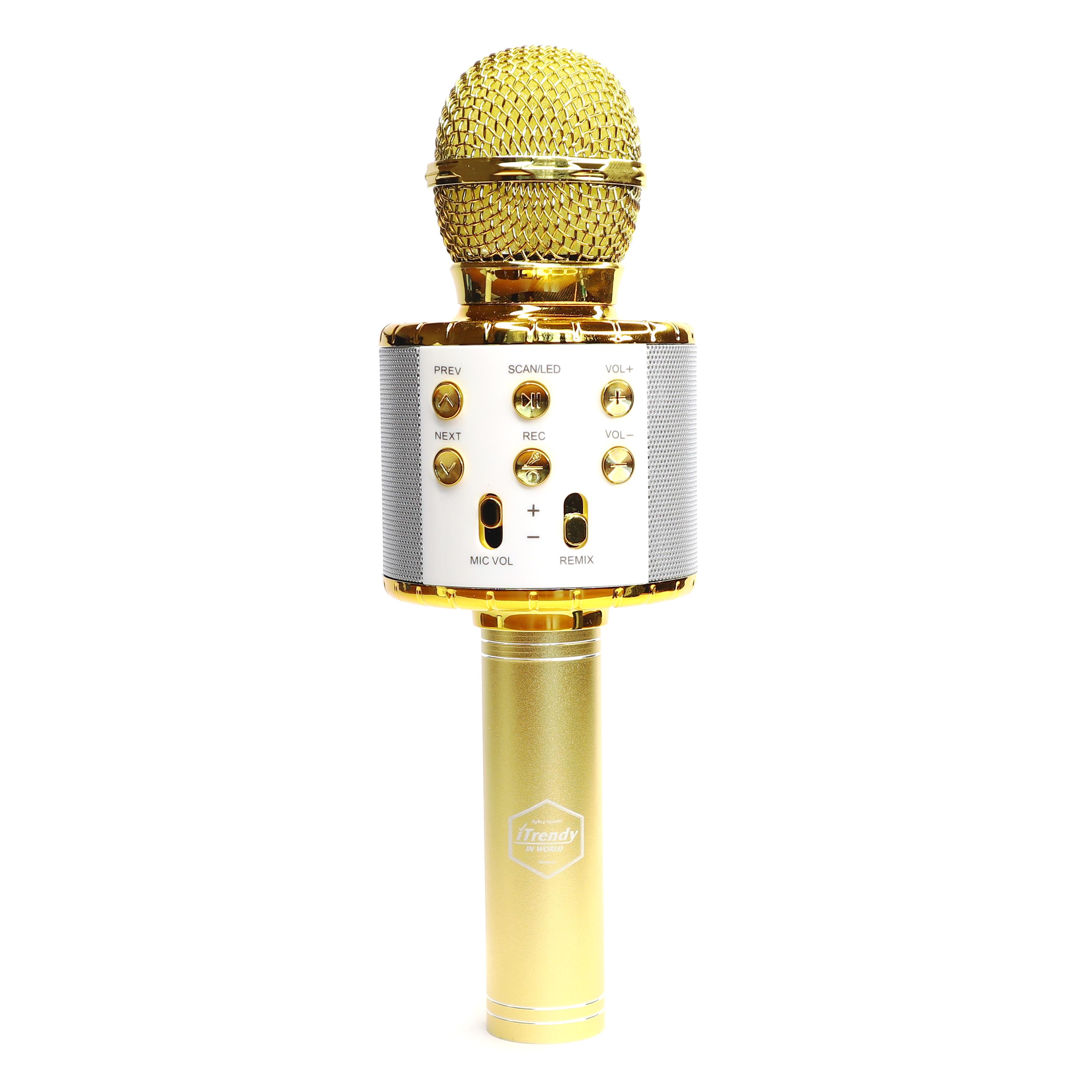 Микрофон для караоке с  Bluetooth подключением MK2L Gold