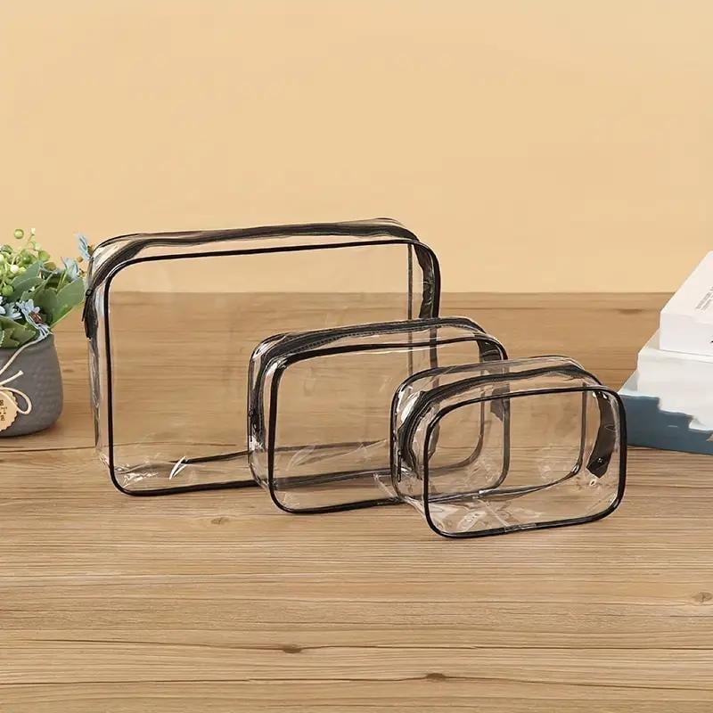 Набор органайзеров-косметичек для путешествий Черный/Прозрачный (2476285994)