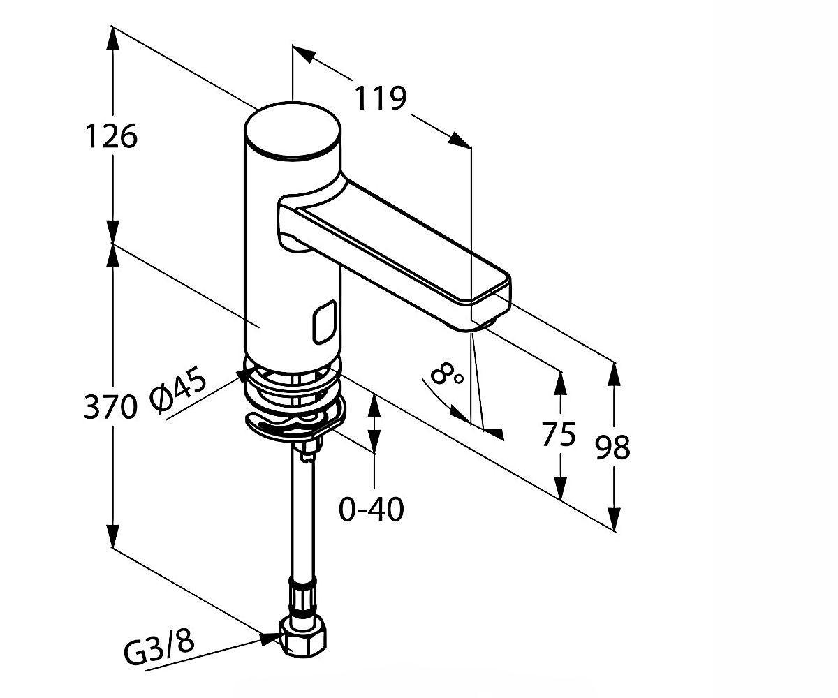 Безконтактний кран KLUDI ZENTA 3820505 - фото 2