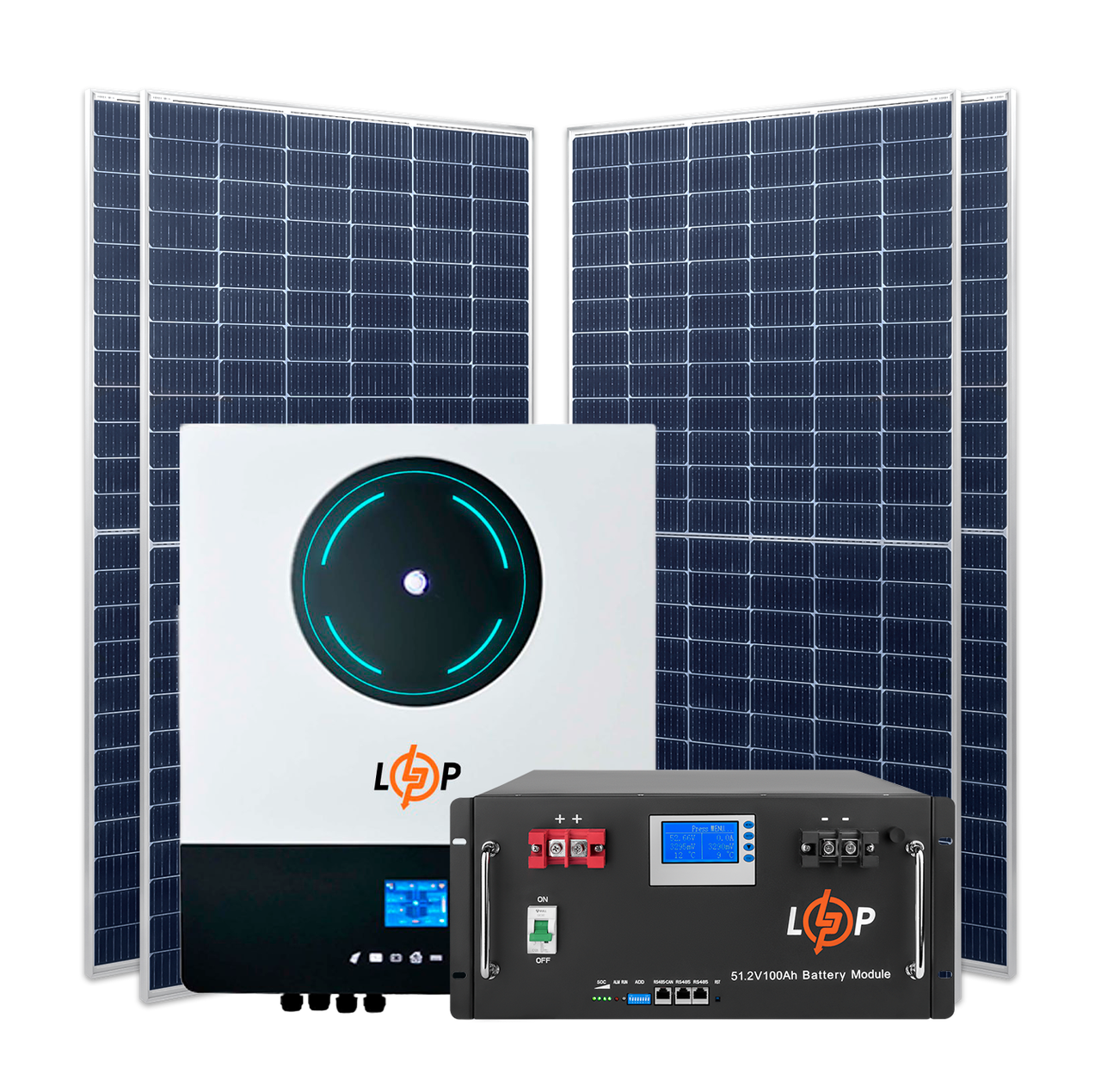 Комплект СЕС 8 кВт АКБ 5 1kWh літій 100 Ah Преміум