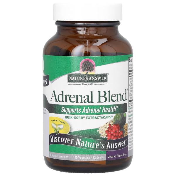 Суміш екстрактів Nature's Answer Adrenal Blend 90 вег. капс. (000022178)