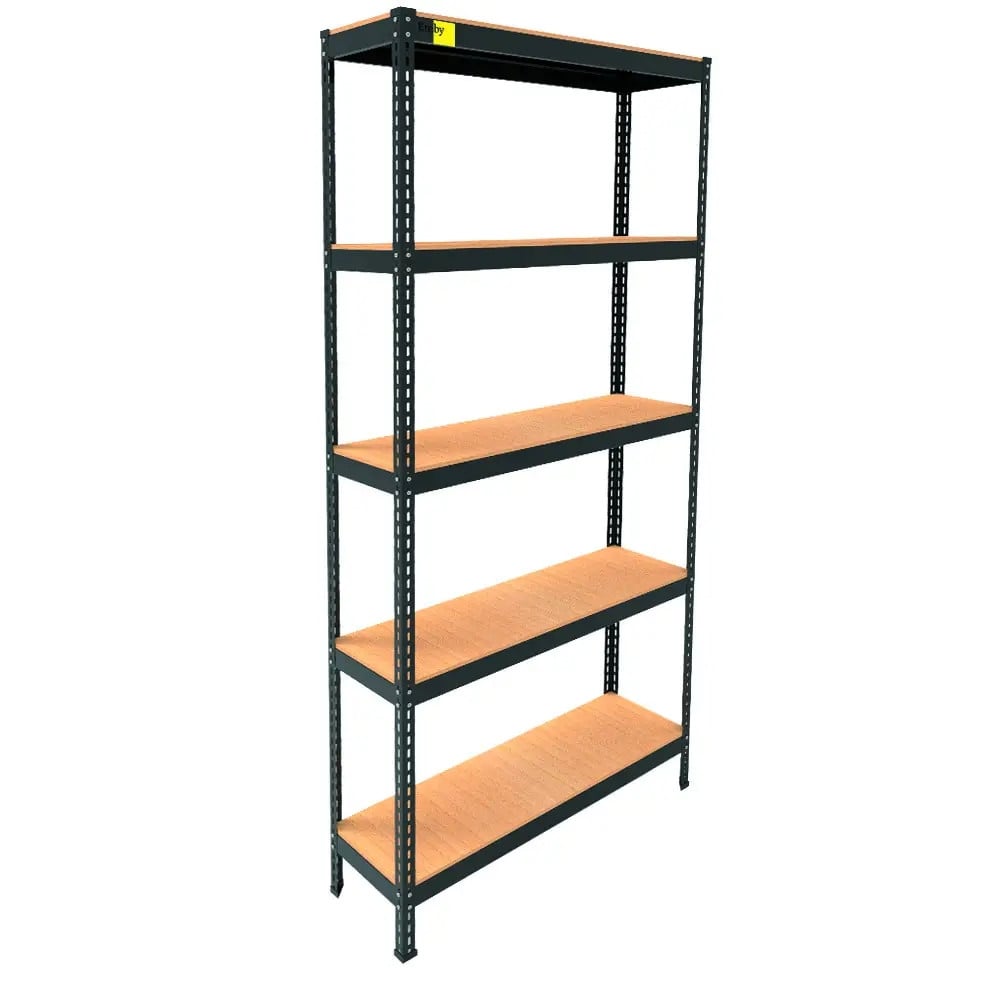 Стелаж металевий Emby Light Series 5 полиць ДСП до 100 кг 2100х900x300 мм (65d33a246fb0382fce23f00b)