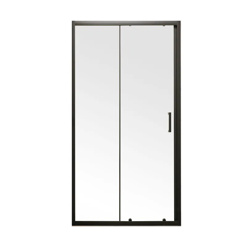 Дверь в нишу MIXXUS Premium DIVERSE SD01-120x185-TR прозрачное стекло 5 мм Black (MI6877)