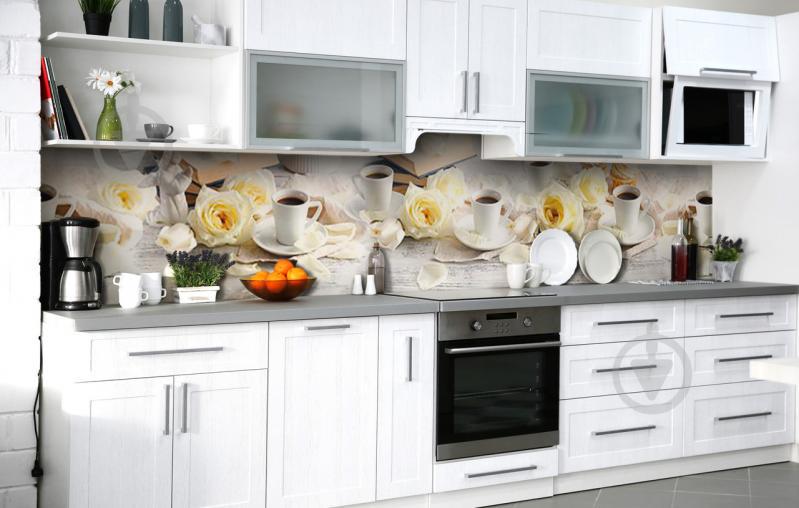 Скинали на кухню Zatarga «Угощение ангела» 600х2500 мм виниловая 3Д наклейка кухонный фартук самоклеящаяся