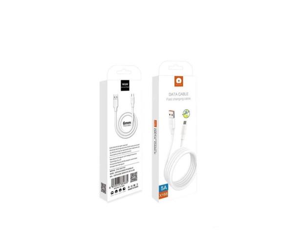 Кабель Data Wuw X168 USB-Type-C 5А 1 м White (066972573331635) - фото 2