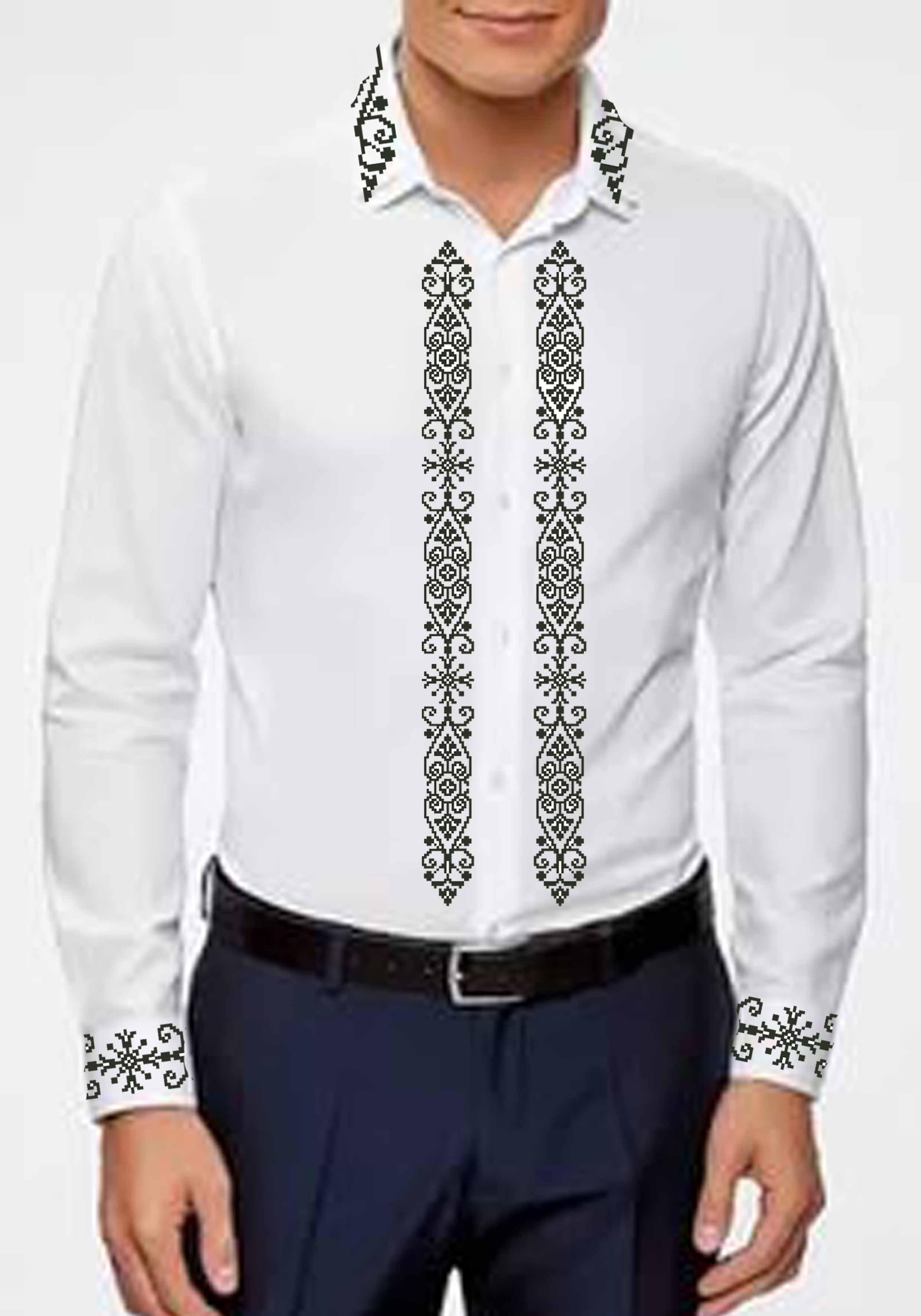 Заготовка для вишивки нитками або бісером сорочка габардин (СЧГ-365) Заготовка для вишивки нитками або бісером сорочка габардин (СЧГ-365)