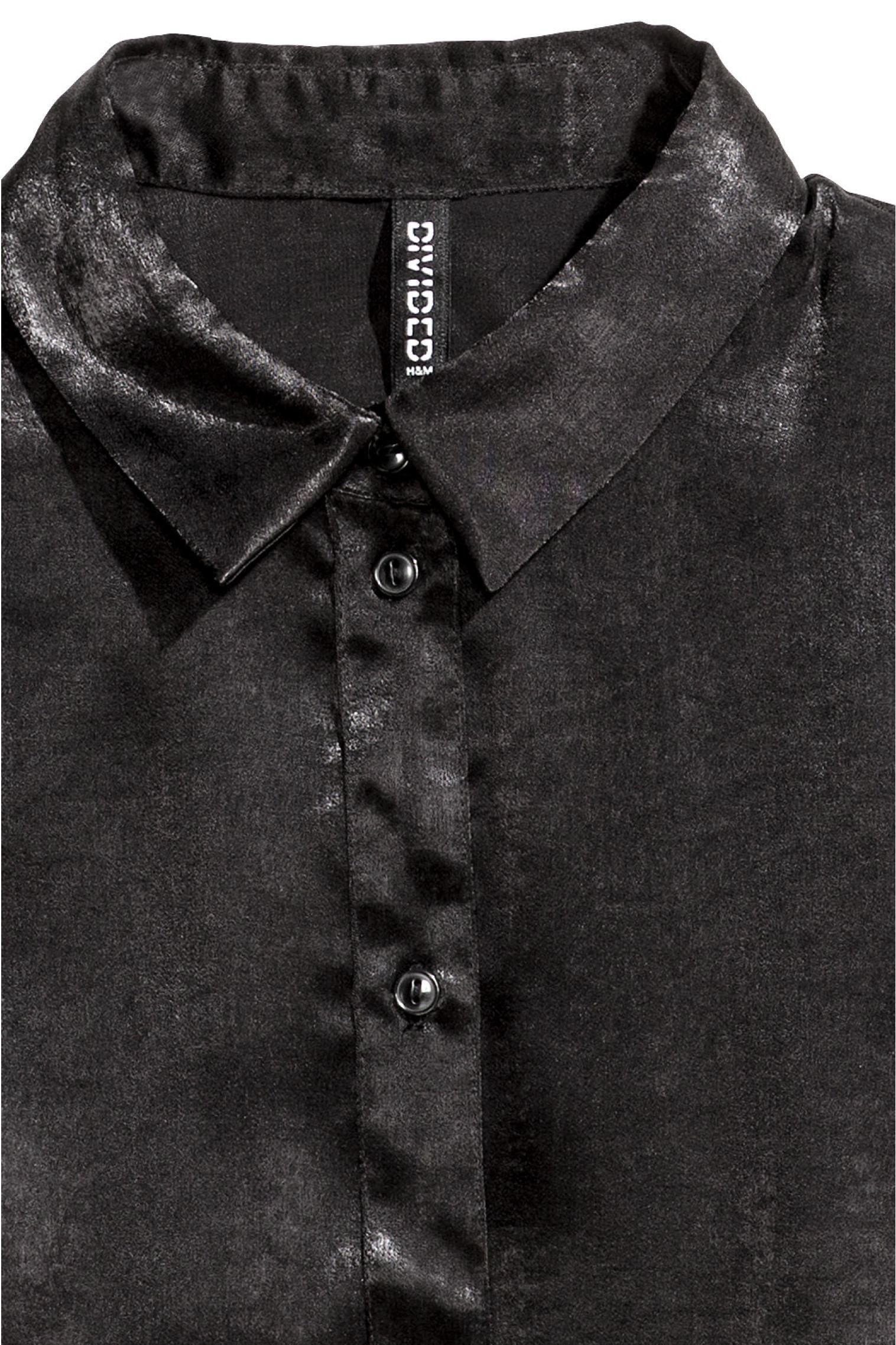 Блуза H&M Блеск р. 36 Черный (29104305544) - фото 3