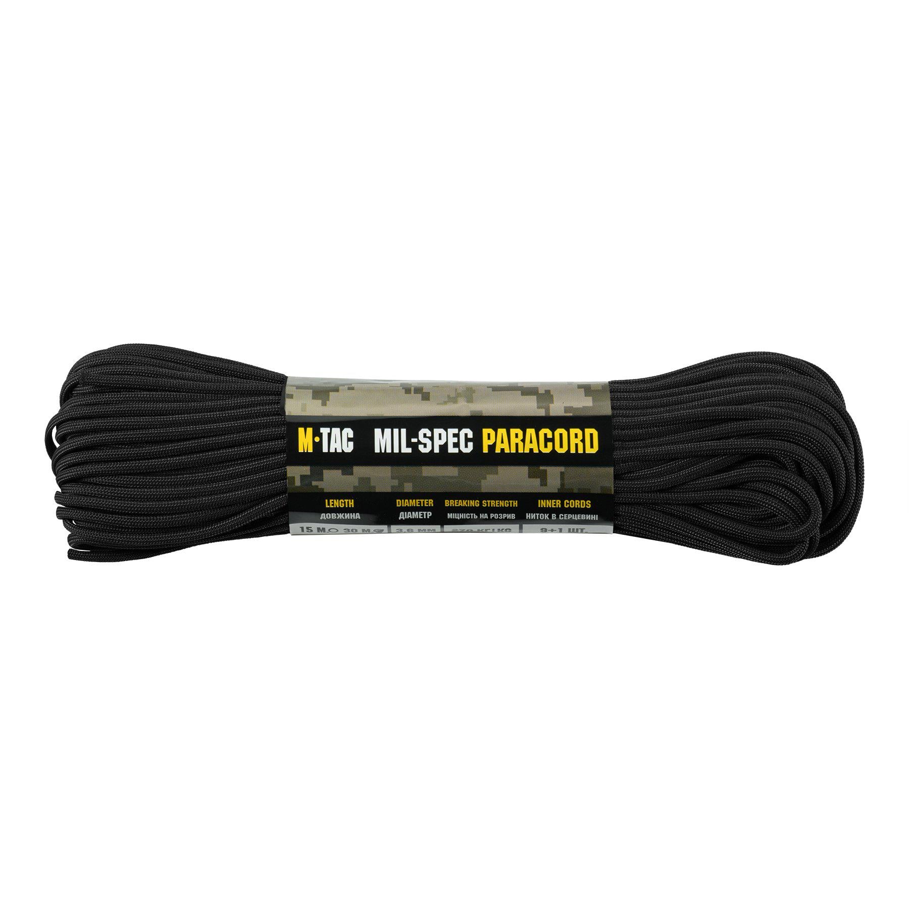 Паракорд M-Tac 550 mil-spec 30 м Black