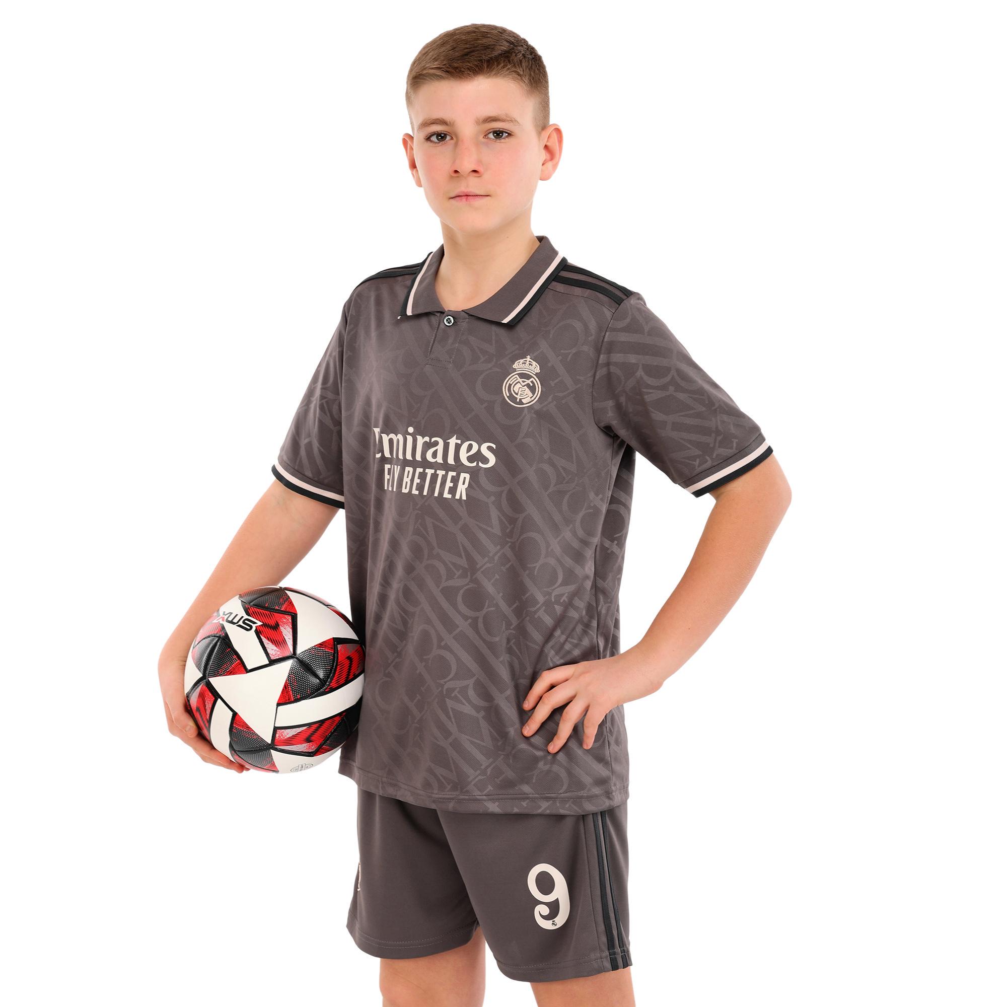 Футбольна форма дитяча REAL MADRID MBAPPE 9 резервна 2025 р. 22 125-130 см Сірий (CO-4646-22)