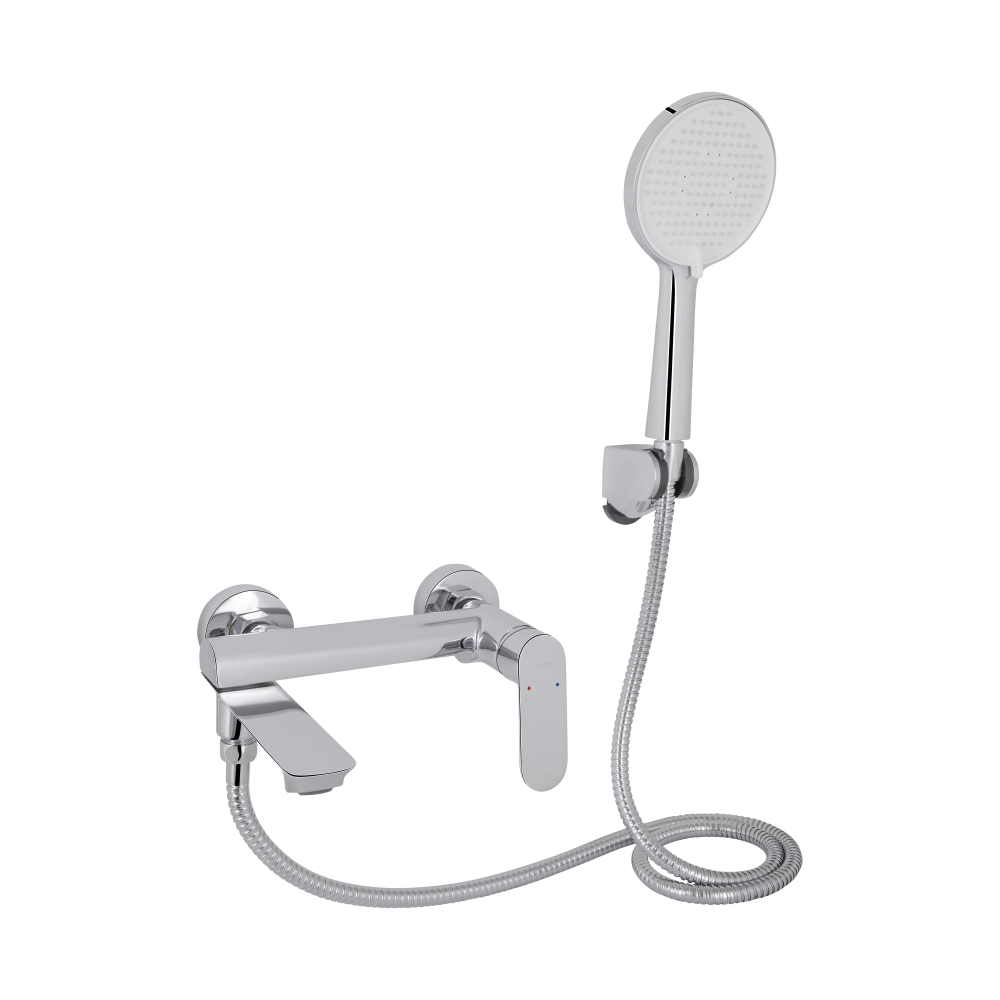 Змішувач для ванни Qtap Evia k30 з лійкою для душу Хром (SD00053702)