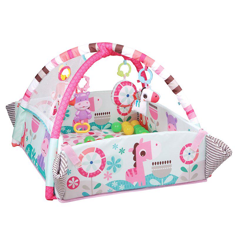 Развивающий коврик ULY Toys Звери 5в1 с бортиками и музыкальной игрушкой