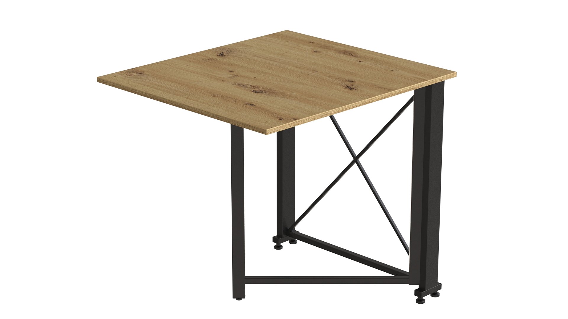 Стол-книжка трансформер Ferrum-decor Orion 1 металл/ДСП 16 мм 750x810x730 мм Черный/Дуб Артизан (ORI106)