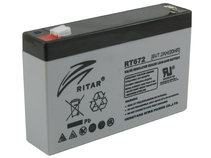 Аккумуляторная батарея Ritar RT672 6V 7,2Ah