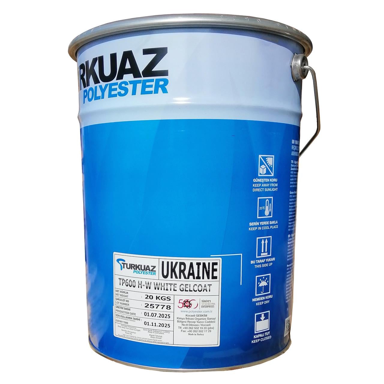 Гелькоут ортофталевый с УФ-устойчивостью TP600 H-W Gelcoat 1 кг Белый