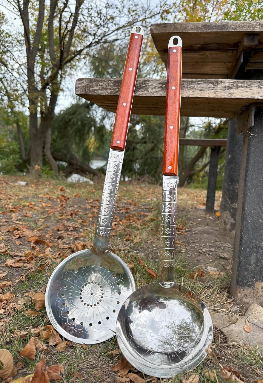 Набір для котла половник та шумівка узбецька 65 см - фото 5 Набір для котла половник та шумівка узбецька 65 см - фото 5