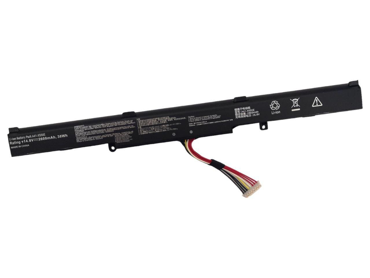 Акумулятор для Asus X450J/A450E/A450J/F450E/K450J/X751L/VM590Z/D451V/K550D A41-X550E 2600 mAh 38Wh (20871000)