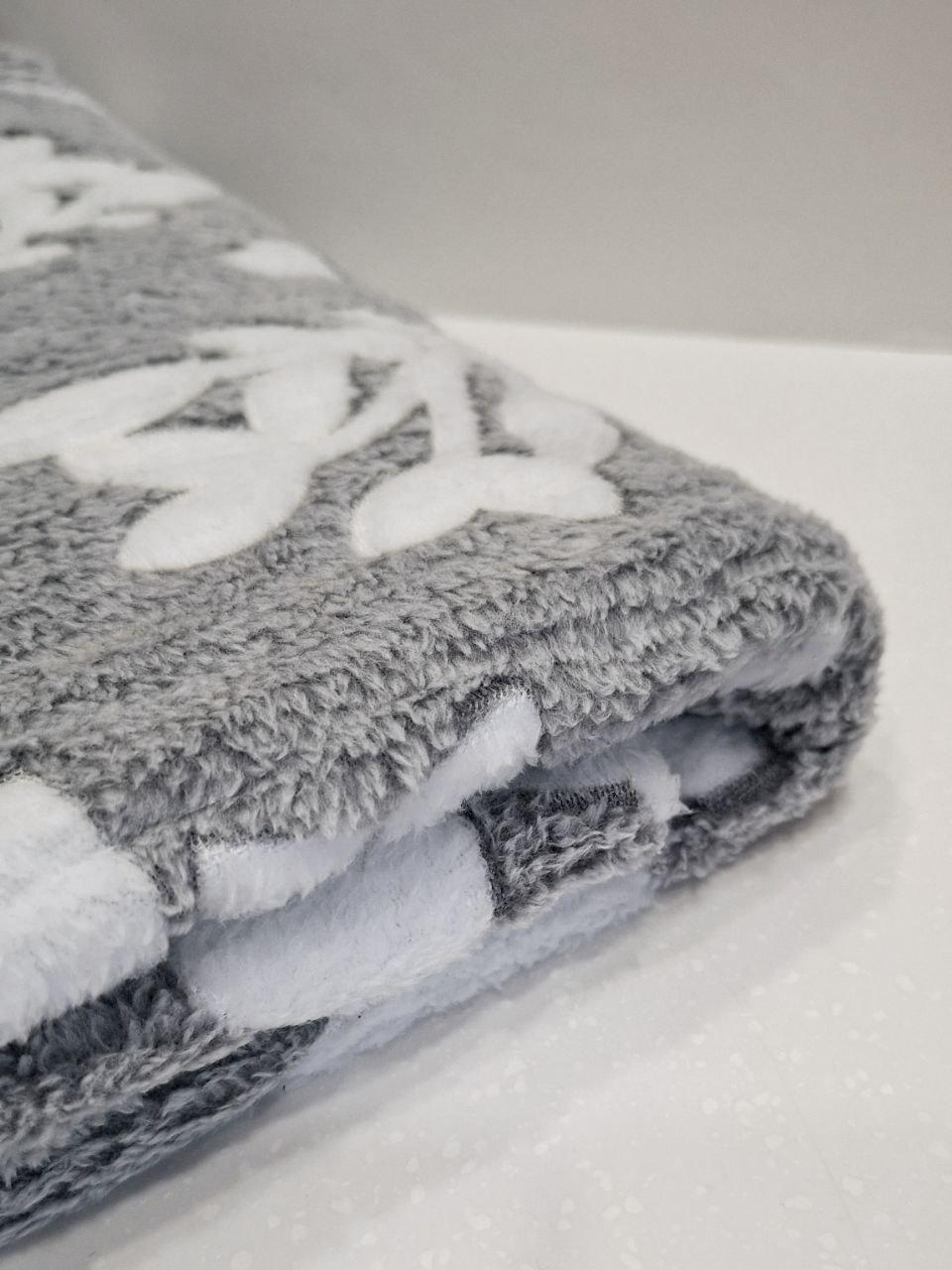 Плед флисовый Colorful Home Белые веточки 180x200 см (1136) - фото 3