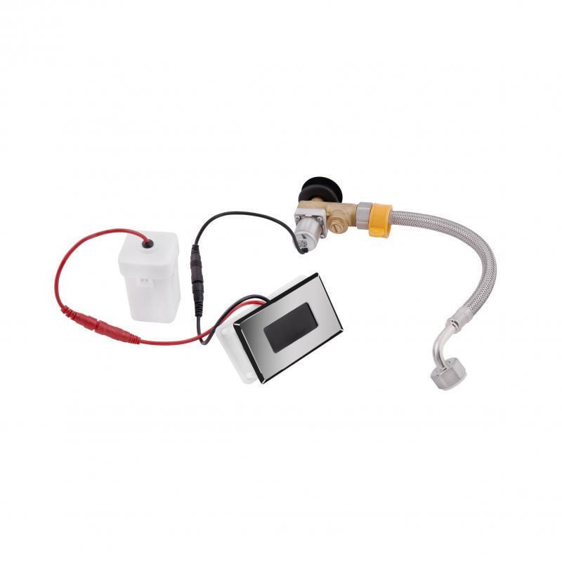 Панель смыва для писсуара Q-tap Scorpio с ИК датчиком QT146601DCCHR Chrome/Black