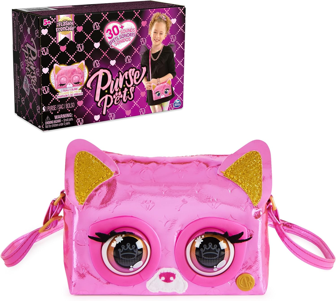 Интерактивная игрушка Purse Pets Metallic Mood Rebel Stripez and Flashy Frenchie Interactive Purse Metallic Mood Flashy Frenchie (2443122240)