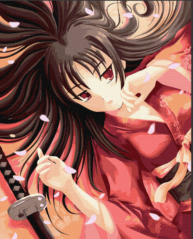 Картина по номерам Идейка Таинственная гейша 40х50 см (KHO4888)