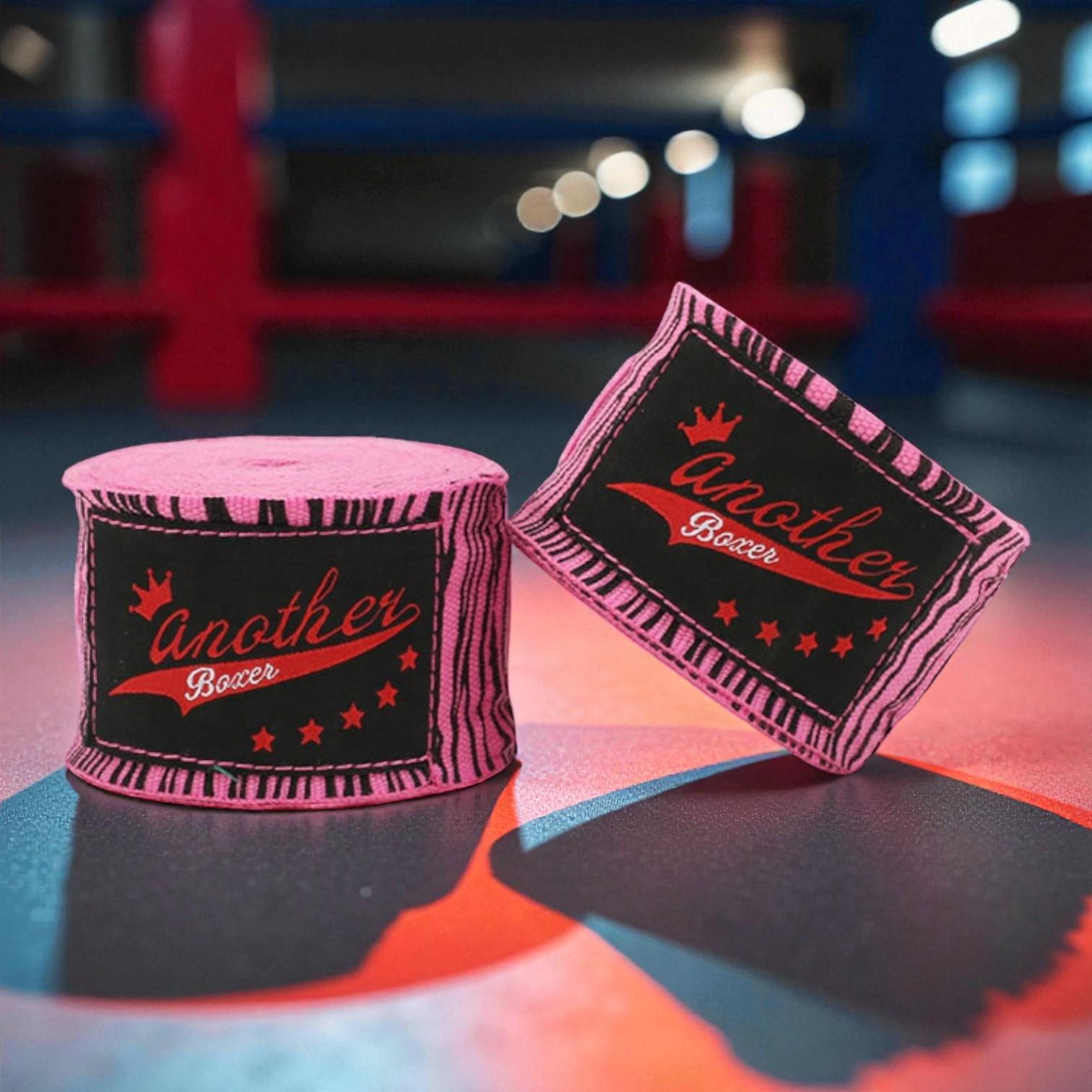 Бинты боксерские Another Boxer с принтом Зебра 3 м Розовый - фото 3 Бинты боксерские Another Boxer с принтом Зебра 3 м Розовый - фото 3