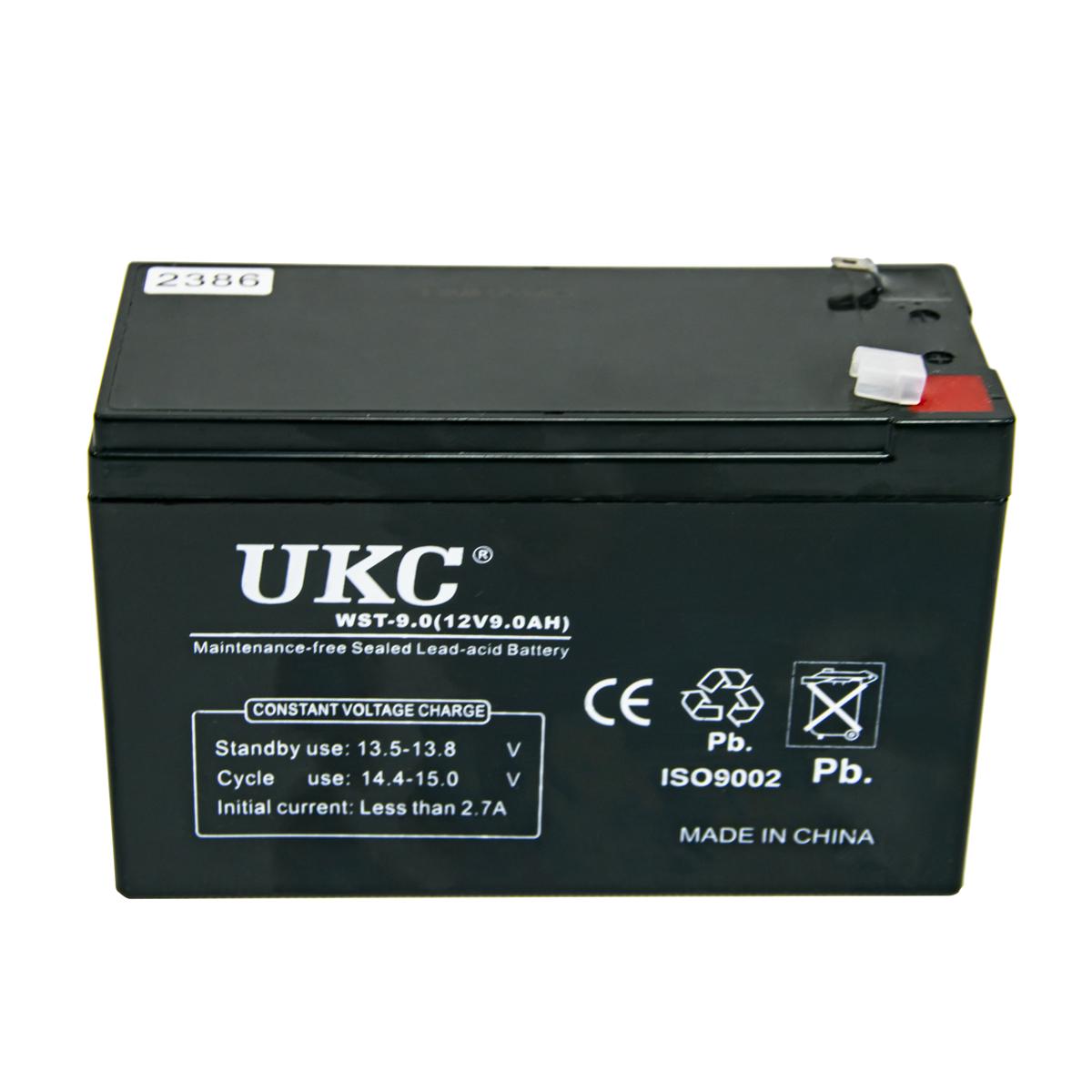 Аккумуляторная кислотный AGM Battery UKC WST-9 2,7 A 12 V 9 Ah Черный (1009039-Black) - фото 2