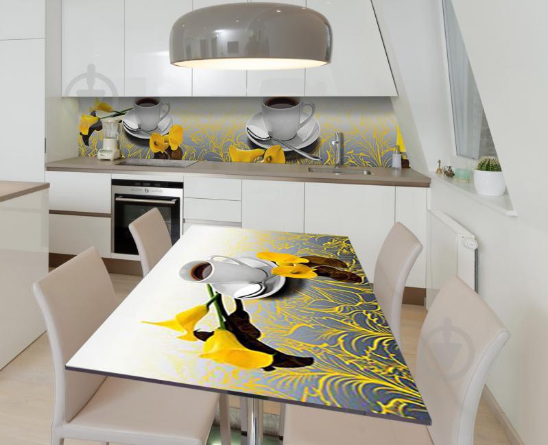 Наклейка 3Д виниловая на стол Zatarga «Поэтичное расставание» 600х1200 мм для домов, квартир, столов, кофейн, Наклейка 3Д виниловая на стол Zatarga «Поэтичное расставание» 600х1200 мм для домов, квартир, столов, кофейн,