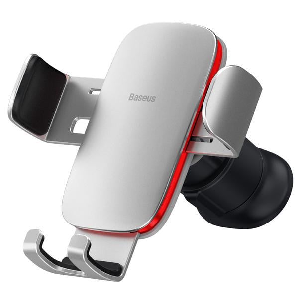 Держатель для смартфона в машину BASEUS Metal Age 2 Gravity Air Outlet Car Mount Silver (SUJS000012)