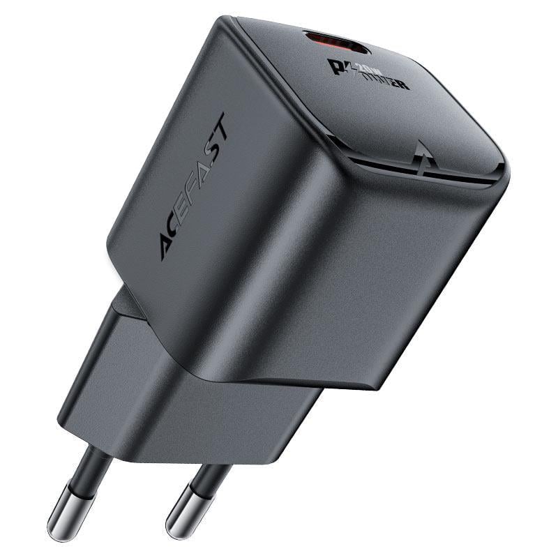 Зарядное устройство сетевое для ACEFAST A73 mini PD20W GaN USB-C charger Black (6974316282648)