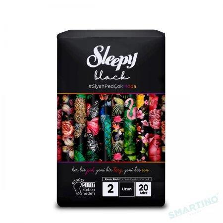 Прокладки гигиенические ультратонкие Sleepy Black Long-2 №20 280 мм (000006018)