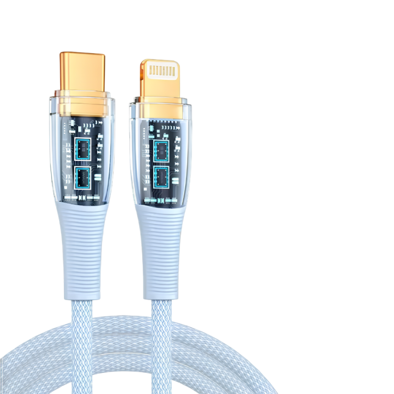 Кабель зарядный UWarmSof Type-C to Lightning 1,2 м Голубой (e0a634ad)