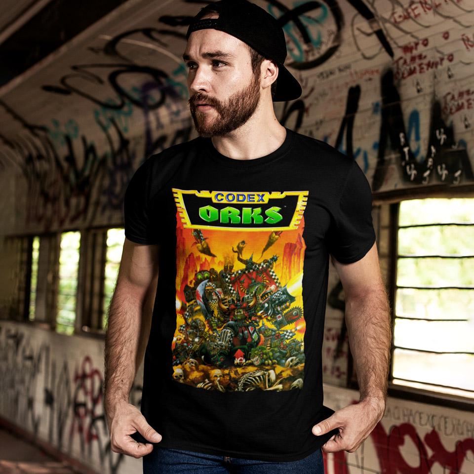 Футболка унісекс Warhammer 40000 Codex Orks L Чорний (00000009351)