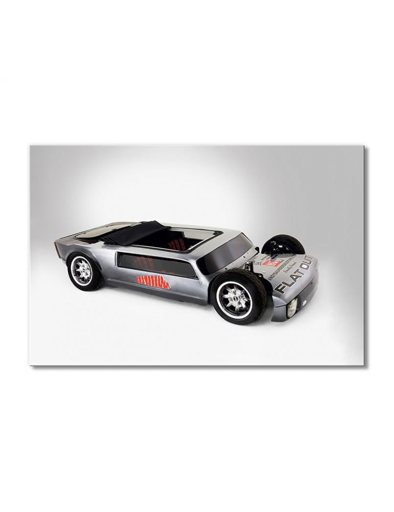 Картина модульная Серебристая низкая машина 1 модуль 60x90 см (11_Transport)