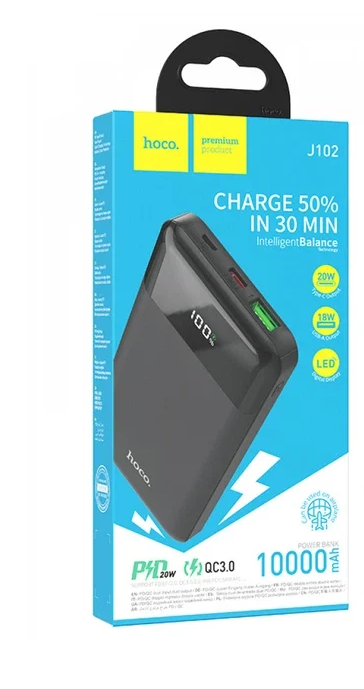Повербанк Hoco J102 Cool figure PD20W+QC 3.0 10000 mAh Повербанк Hoco J102 Cool figure PD20W+QC 3.0 10000 mAh