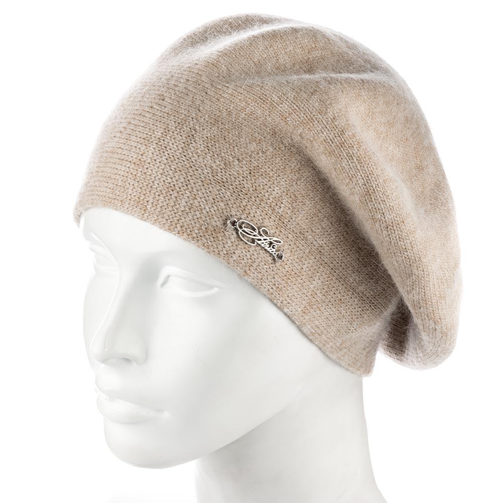 Берет Atrics WH774 женский зимний ангоровый на ножке one size Капучино