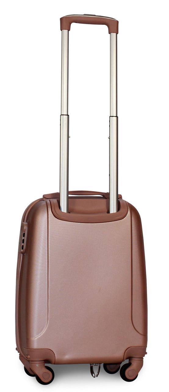 Чемодан пластиковый Fly 310 XS мини ручная кладь на 4 колесах Розовое золото (CEKRBFL310XM4RZZ) - фото 3