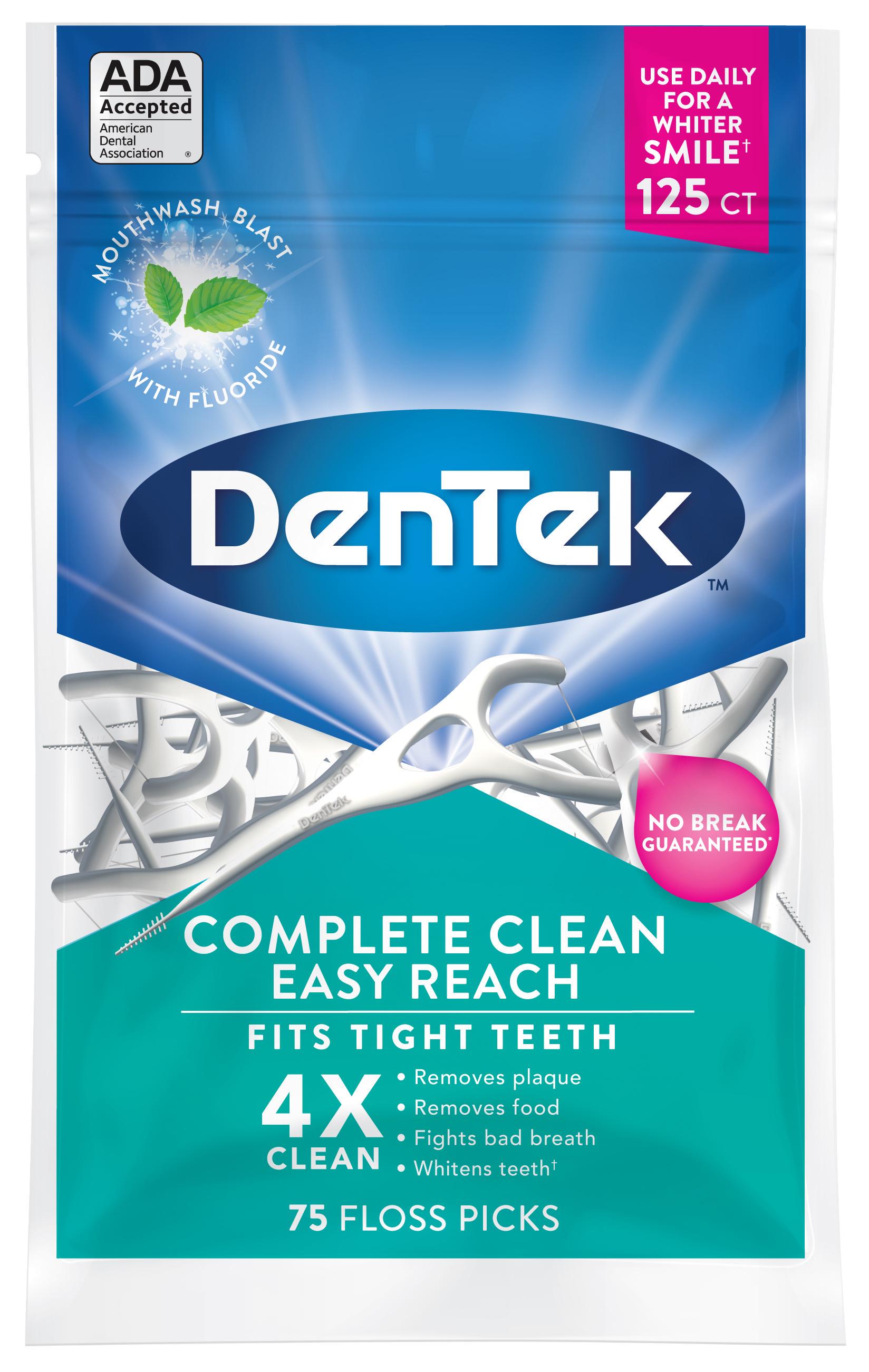 Флосс-зубочистки DenTek комплексная очистка задние зубы 125 шт. (4842)