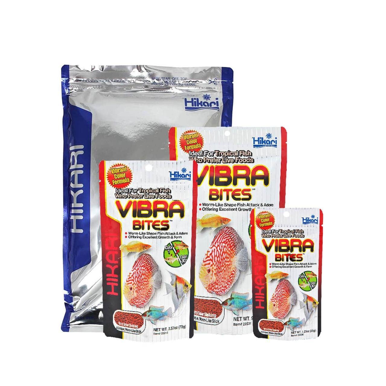 Корм Hikari Tropical Vibra Bites для аквариумных рыбок от 5-6 см до 10 см/черви ~5-6 мм/73 г очень медленно-тонучий (22215) - фото 3 Корм Hikari Tropical Vibra Bites для аквариумных рыбок от 5-6 см до 10 см/черви ~5-6 мм/73 г очень медленно-тонучий (22215) - фото 3