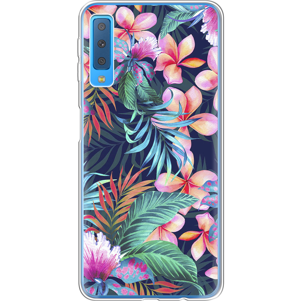 Чехол Boxface Samsung A750 Galaxy A7 2018 flowers in the tropics Прозрачный силикон (35481-up1971-35481)