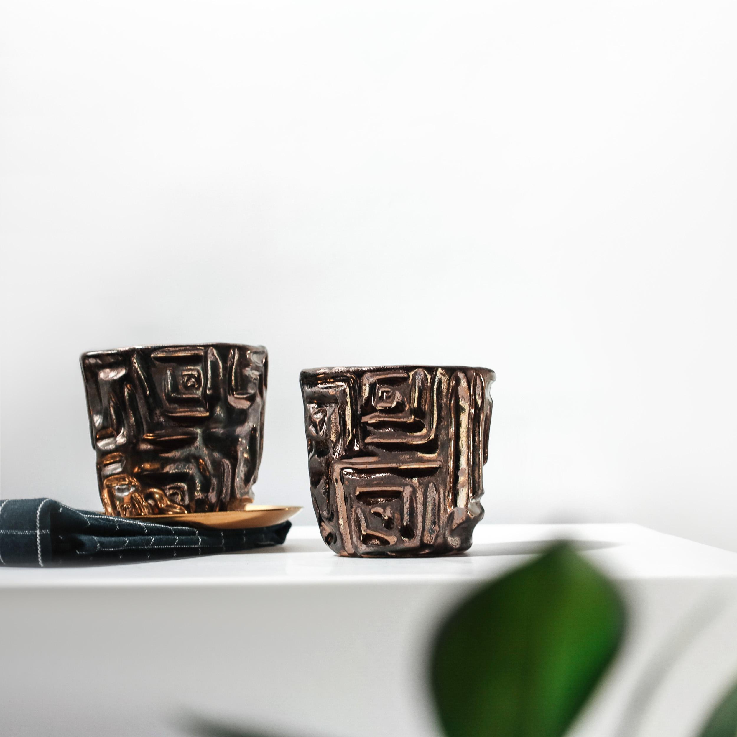 Чашка Металлическое сердце ручной работы (CUP-049) - фото 5 Чашка Металлическое сердце ручной работы (CUP-049) - фото 5