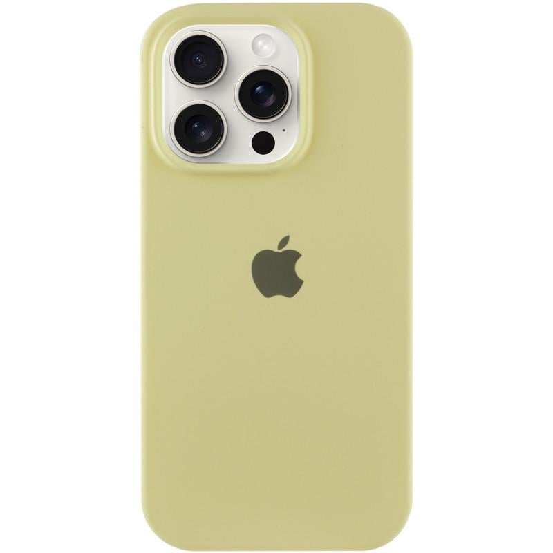 Противоударный Чехол Silicone Case Full Protective (AA) для Apple iPhone 16 Pro Max (6.9") Желтый/Mellow Yellow